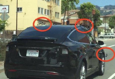 特斯拉Model X SUV上惊现秘传感器