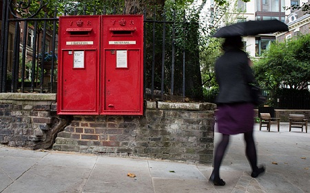 英国邮筒安装电子标签防盗